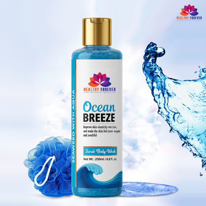 Ocean Breeze – Seaweed with Aqua Scrub Body Wash