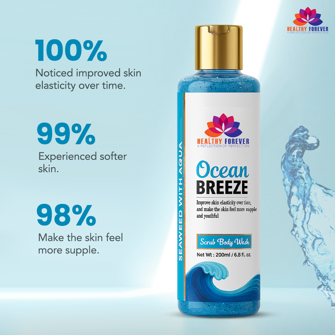 Ocean Breeze – Seaweed with Aqua Scrub Body Wash