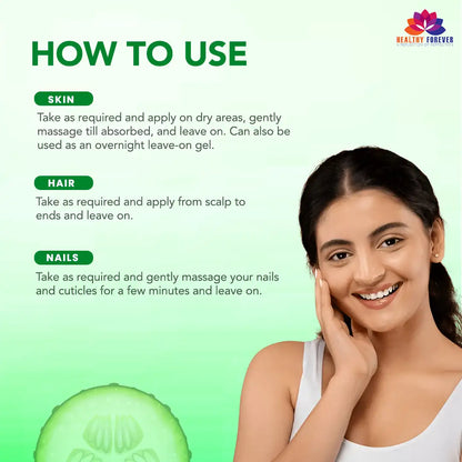 Homemade Pure Aloe Vera And Cucumber Gel