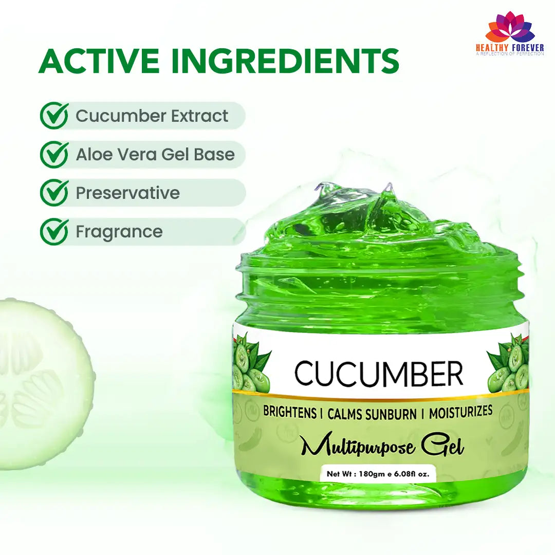 Homemade Pure Aloe Vera And Cucumber Gel