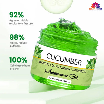 Homemade Pure Aloe Vera And Cucumber Gel