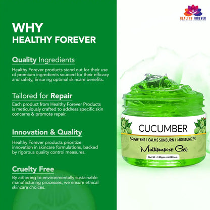 Homemade Pure Aloe Vera And Cucumber Gel