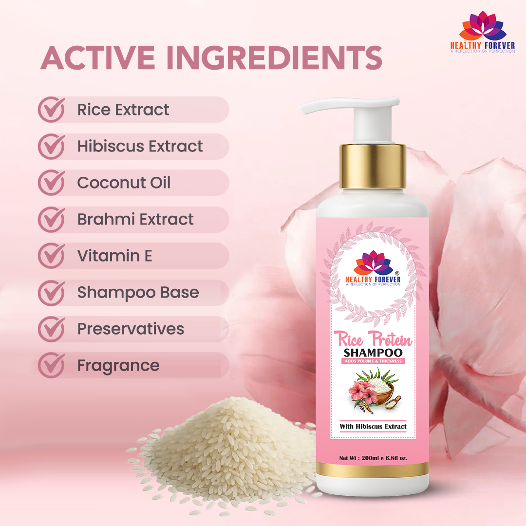 Rice Protein Shampoo with Hibiscus Extract