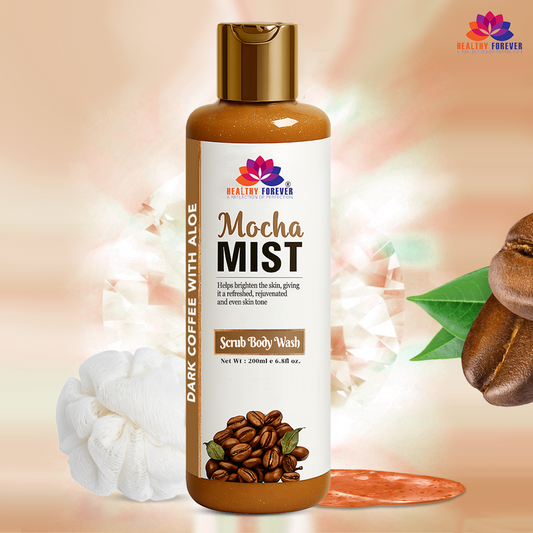 Mocha Mist – Dark Coffee & Aloe Scrub Body Wash