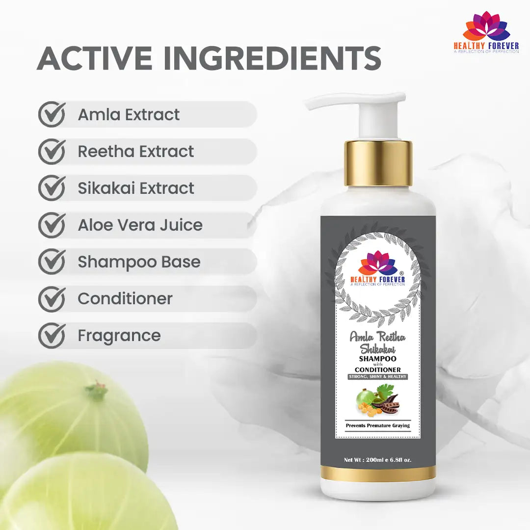 Mix Fruit and Amla Reetha Shampoo & Conditioner (200 ML, Combo of 2)